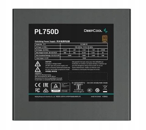 DEEPCOOL Zasilacz DeepCool PL750-D 750W 80 Plus Bronze DEEPCOOL Zasilacz DeepCool PL750-D 750W 80 Plus Bronze