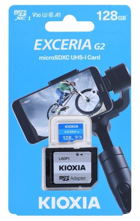 KIOXIA KIOXIA 128GB microSD KIOXIA Exceria (gen 2) UHS I U3 V30 with adapter KIOXIA KIOXIA 128GB microSD KIOXIA Exceria (gen 2) UHS I U3 V30 with adapter
