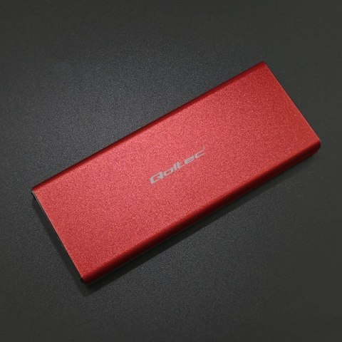 Qoltec QOLTEC OBUDOWA NA DYSK M.2 SSD | SATA | NGFF | USB 3.0 | SUPER SPEED 5GB/S | 2TB | CZERWONY