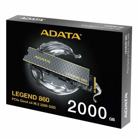 ADATA Adata Dysk SSD LEGEND 860 2TB PCIe 4x4 6000/5000 MB/s M.2 ADATA Adata Dysk SSD LEGEND 860 2TB PCIe 4x4 6000/5000 MB/s M.2