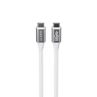 HAVIT Kabel Havit Typ C-Typ C CB6290 (biały/szary; 100cm)