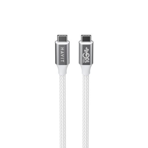 HAVIT Kabel Havit Typ C-Typ C CB6290 (biały/szary; 100cm)