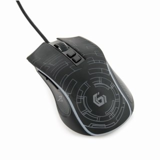 GEMBIRD GEMBIRD GAMINGOWA MYSZ Z PODŚWIETLENIEM RGB USB, CZARNA