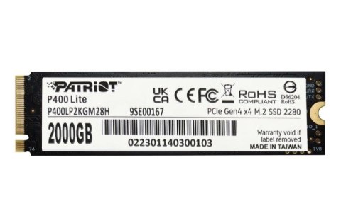 Patriot Memory SSD Patriot Viper P400 Lite M.2 PCI-Ex4 NVMe 2000GB
