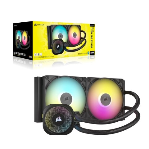Corsair CORSAIR iCUE LINK TITAN 280 RX RGB AIO, 280mm Radiator, Liquid CPU Cooler Corsair CORSAIR iCUE LINK TITAN 280 RX RGB AIO, 280mm Radiator, Liquid CPU Cooler