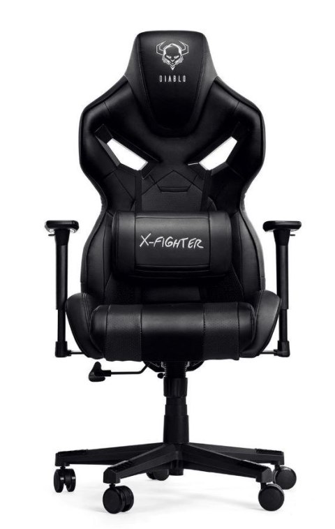 DIABLO CHAIRS Fotel gamingowy DIABLO X-FIGHTER fotel czarno-czarny DIABLO CHAIRS Fotel gamingowy DIABLO X-FIGHTER fotel czarno-czarny