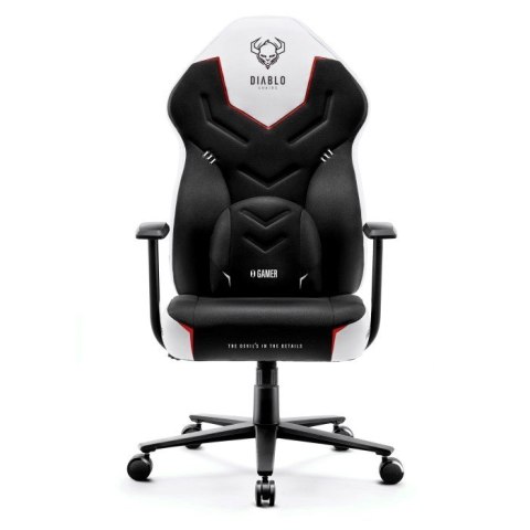DIABLO CHAIRS Fotel gamingowy DIABLO X-GAMER fotel czarno-biały DIABLO CHAIRS Fotel gamingowy DIABLO X-GAMER fotel czarno-biały
