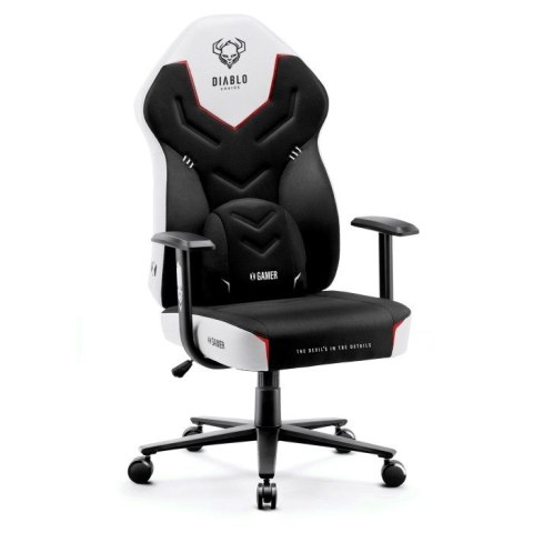 DIABLO CHAIRS Fotel gamingowy DIABLO X-GAMER fotel czarno-biały DIABLO CHAIRS Fotel gamingowy DIABLO X-GAMER fotel czarno-biały