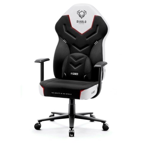 DIABLO CHAIRS Fotel gamingowy DIABLO X-GAMER fotel czarno-biały DIABLO CHAIRS Fotel gamingowy DIABLO X-GAMER fotel czarno-biały