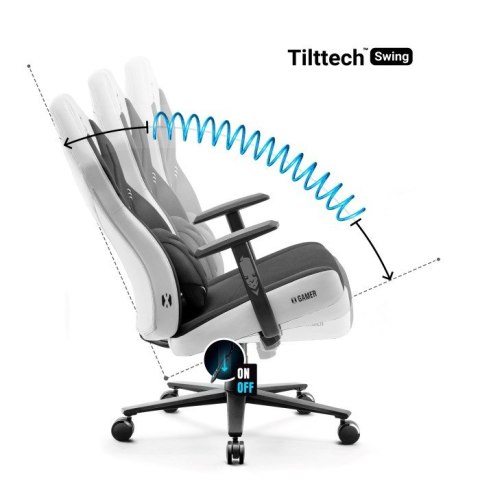 DIABLO CHAIRS Fotel gamingowy DIABLO X-GAMER fotel czarno-biały DIABLO CHAIRS Fotel gamingowy DIABLO X-GAMER fotel czarno-biały