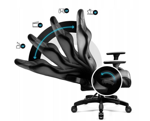 DIABLO CHAIRS Fotel gamingowy DIABLO X-HORN 2.0 king fotel czarno-czarny