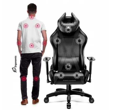 DIABLO CHAIRS Fotel gamingowy DIABLO X-HORN 2.0 king fotel czarno-czarny