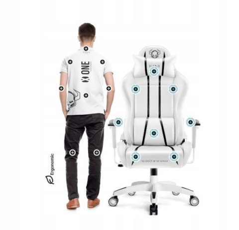 DIABLO CHAIRS Fotel gamingowy DIABLO X-ONE 2.0 normal fotel biało-czarny