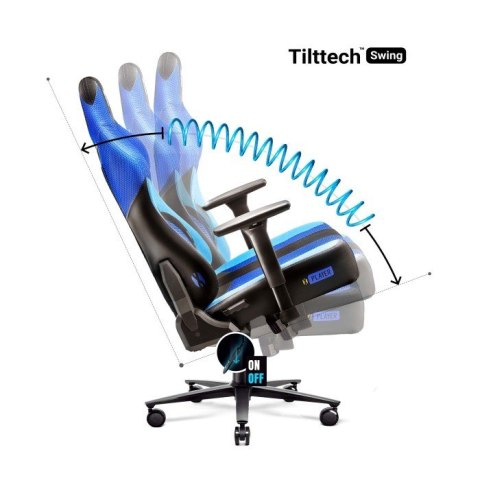 DIABLO CHAIRS Fotel gamingowy DIABLO X-PLAYER 2.0 Frost Black normal fotel