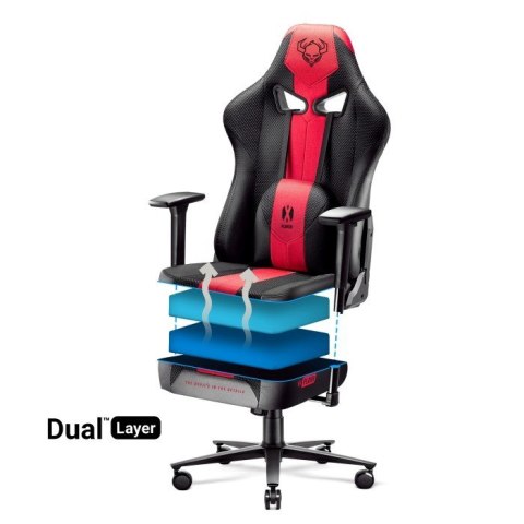 DIABLO CHAIRS Fotel gamingowy DIABLO X-PLAYER 2.0 normal fotel antracytowo-karmazynowy