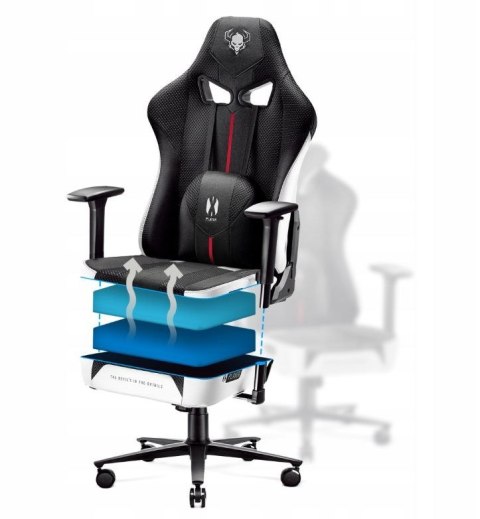 DIABLO CHAIRS Fotel gamingowy DIABLO X-PLAYER 2.0 normal fotel biało-czarny