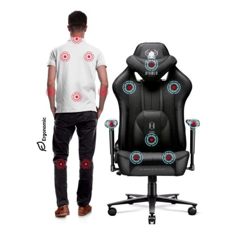 DIABLO CHAIRS Fotel gamingowy DIABLO X-PLAYER 2.0 normal fotel czarno-czarny