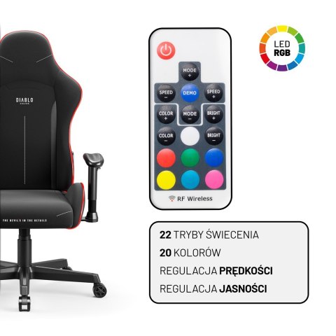 DIABLO CHAIRS Fotel gamingowy DIABLO X-ST4RTER fotel czarny LED