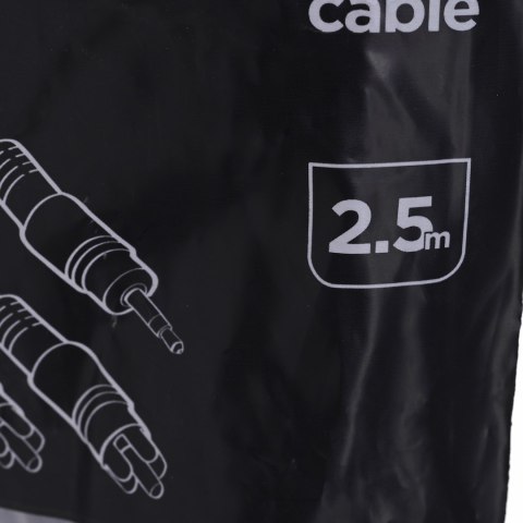 GEMBIRD Kabel GEMBIRD CCA-458-2.5M (2x Cinch M - Mini Jack M; 2,5m; kolor czarny)