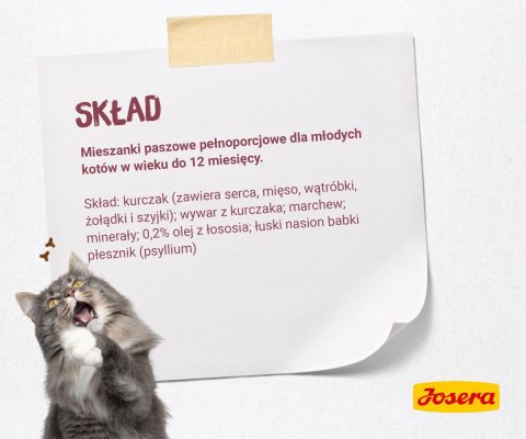 JOSERA JOSERA Pate Kurczak i marchew - mokra karma dla kociąt - saszetka - 85 g JOSERA JOSERA Pate Kurczak i marchew - mokra karma dla kociąt - saszetka - 85 g