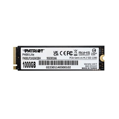 Patriot Memory Dysk SSD Patriot P400 Lite 1TB M.2 2280 PCI-E x4 Gen4 NVMe (P400LP1KGM28H)