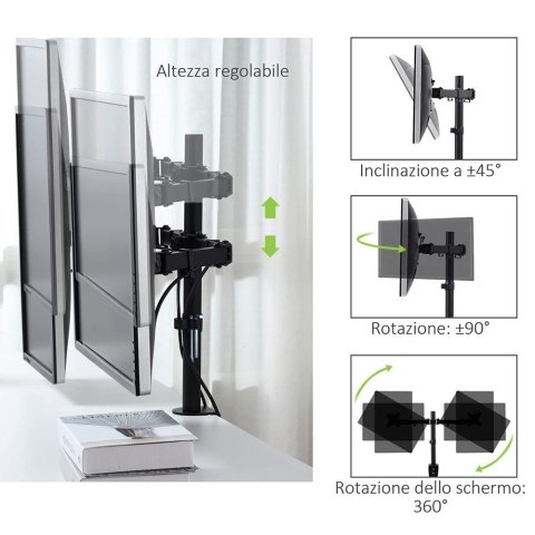 TECHly TECHLY PODWÓJNY UCHWYT BIURKOWY LED/LCD 13-27 CALI