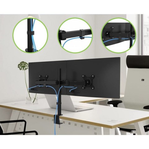 TECHly TECHLY PODWÓJNY UCHWYT BIURKOWY LED/LCD 13-27 CALI