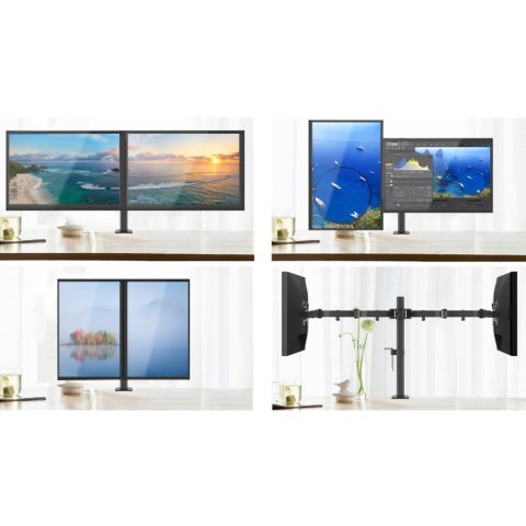 TECHly TECHLY PODWÓJNY UCHWYT BIURKOWY LED/LCD 13-27 CALI