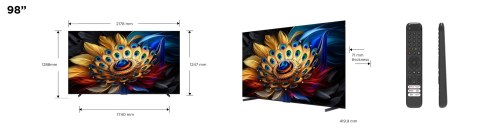 TCL Telewizor TCL 98C655 QLED 98" 4K Ultra HD 120Hz Google TV Dolby Vision IQ Titan