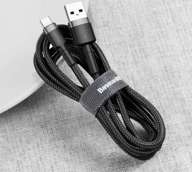 Baseus BASEUS KABEL USB-C CAFULE CATKLF-UG1 2A 3M CZARNY Baseus BASEUS KABEL USB-C CAFULE CATKLF-UG1 2A 3M CZARNY