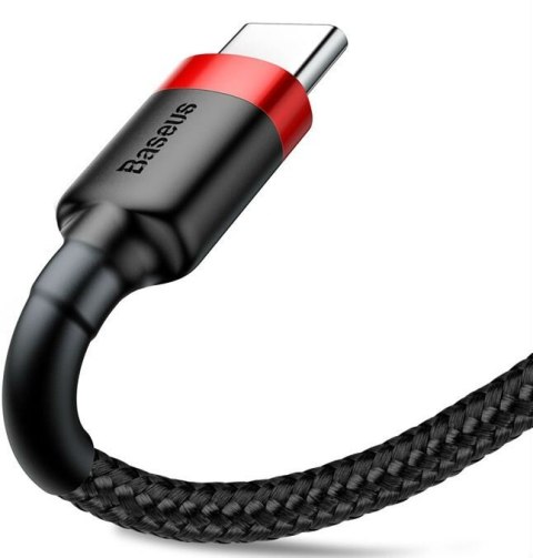 Baseus BASEUS KABEL USB DO USB-C CAFULE 2M(CZERWONO-CZARN