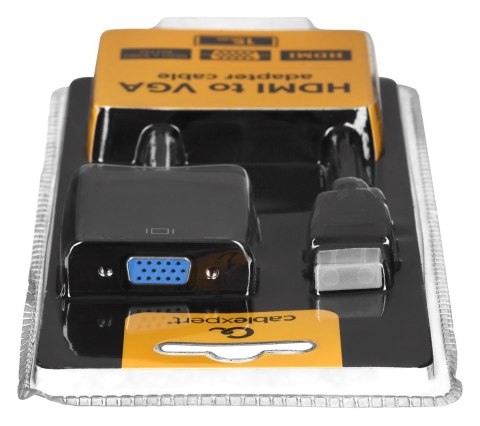 GEMBIRD Adapter GEMBIRD A-HDMI-VGA-04 (HDMI M - D-Sub (VGA) F; 0,15m; kolor czarny) GEMBIRD Adapter GEMBIRD A-HDMI-VGA-04 (HDMI M - D-Sub (VGA) F; 0,15m; kolor czarny)
