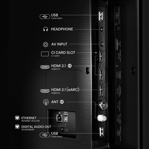 HISENSE Telewizor Hisense 50A6N LED 50" 4K Ultra HD VIDAA Dolby Vision DVB-T2 Czarny