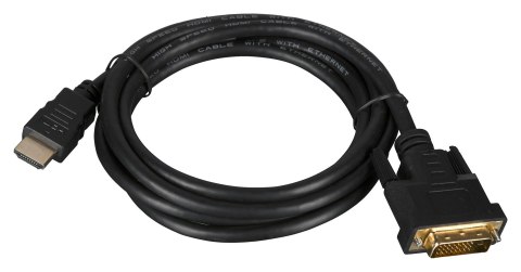 Lanberg Kabel Lanberg CA-HDDV-20CU-0018-BK (HDMI M - DVI-D (24+1) M; 1,8m; kolor czarny) Lanberg Kabel Lanberg CA-HDDV-20CU-0018-BK (HDMI M - DVI-D (24+1) M; 1,8m; kolor czarny)