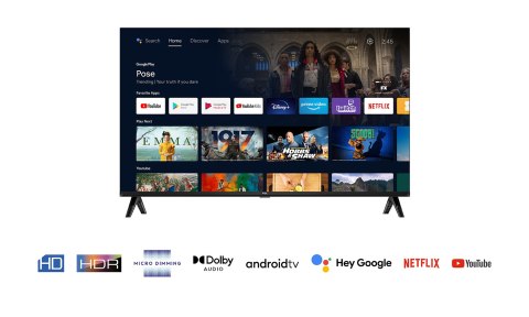 TCL Telewizor TCL 32S5400A 32" LED HD Ready Android TV Srebrny (WYPRZEDAŻ)