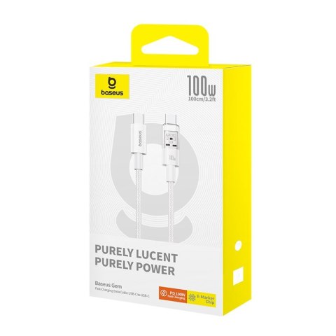 Baseus Kabel Baseus Gem Typ C-Typ C 100W 1m (biały)