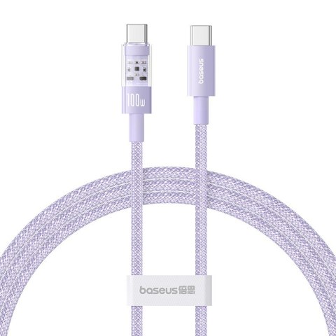 Baseus Kabel Baseus Gem Typ C-Typ C 100W 1m (fioletowy)