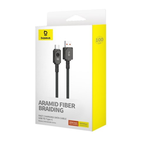 Baseus Kabel Baseus Unbreakable USB-USB C 100m 1m (czarny)