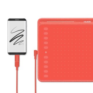 HUION Tablet graficzny Huion HS611 Red