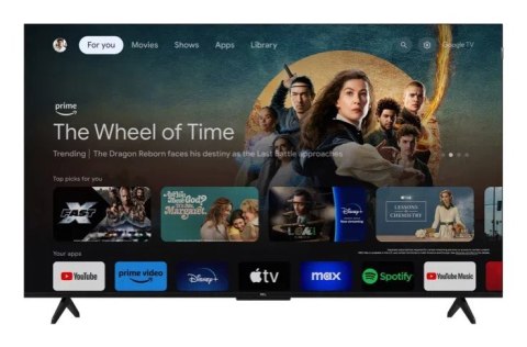 TCL Telewizor TCL 55T7B QLED 55" 4K Ultra HD Google TV Dolby Vision DVB-T2 Czarny