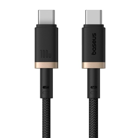 Baseus Kabel Baseus Dura Typ C-Typ C 100W 1m czarno-złoty Baseus Kabel Baseus Dura Typ C-Typ C 100W 1m czarno-złoty