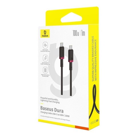 Baseus Kabel Baseus Dura Typ C-Typ C 100W 1m (czerwono-czarny)