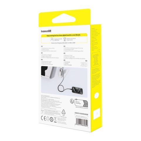 Baseus Kabel Baseus Dura Typ C-Typ C 100W 1m (czerwono-czarny)
