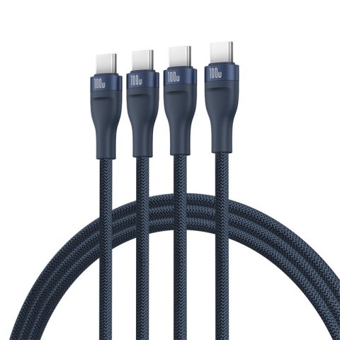 Baseus Kabel Baseus Flash Series 3 100W 1,5m (niebieski)