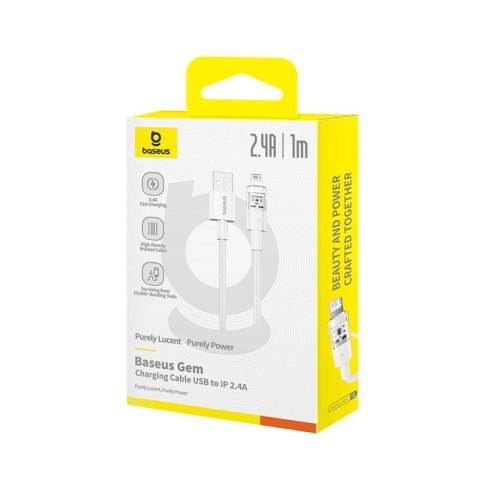 Baseus Kabel Baseus Gem 2.4A 1m (biały)