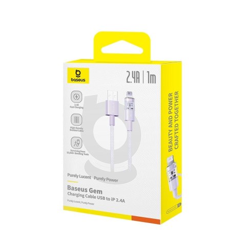 Baseus Kabel Baseus Gem 2.4A 1m (fioletowy)