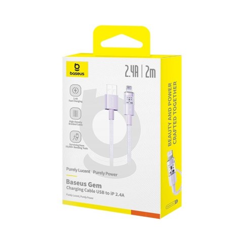 Baseus Kabel Baseus Gem 2.4A 2m (fioletowy)