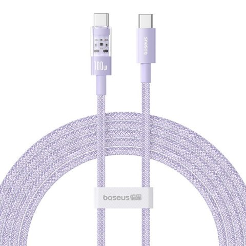 Baseus Kabel Baseus Gem Typ C-Typc C 100W 2m (fioletowy) Baseus Kabel Baseus Gem Typ C-Typc C 100W 2m (fioletowy)