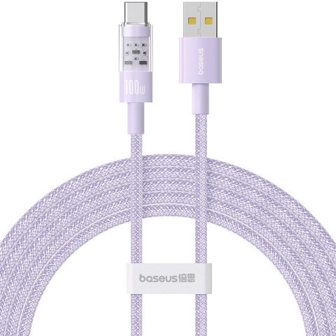 Baseus Kabel Baseus Gem USB-USB C 100W 2m (fioletowy) Baseus Kabel Baseus Gem USB-USB C 100W 2m (fioletowy)