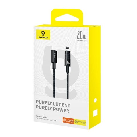 Baseus Kabel Baseus Gem USP C-IP 20W 2m (czarny)